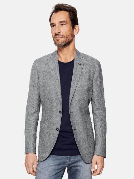 ENGBERS GERMANY Herren Sportives Sakko aus Leinenmix Silbergrau 29666 ENGBERS GERMANY Herren Sportives Sakko aus Leinenmix Silbergrau 29666