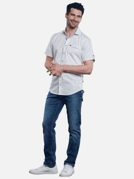 engbers Herren Kurzarm-Hemd gemustert Naturweiss 30776 engbers Herren Kurzarm-Hemd gemustert Naturweiss 30776