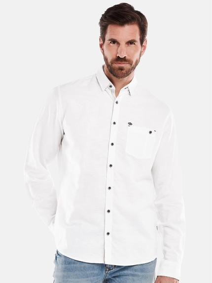 engbers Herren Langarm-Hemd mit Leinenanteil Reinweiss 34765 engbers Herren Langarm-Hemd mit Leinenanteil Reinweiss 34765