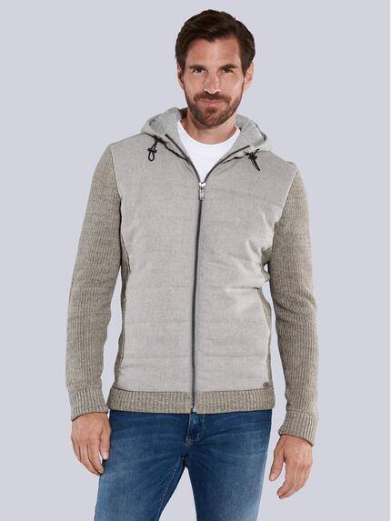 engbers Strickjacke mit Kapuze Braunbeige