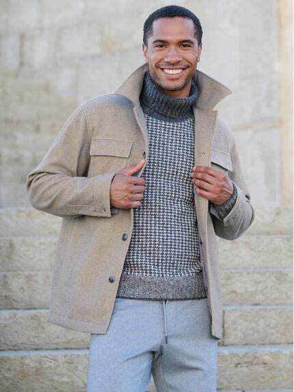 emilio adani Herren Jacke mit heraustrennbarem Inlet Beige 39479