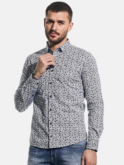 emilio adani Hemd  mit floralem Print Saphirblau