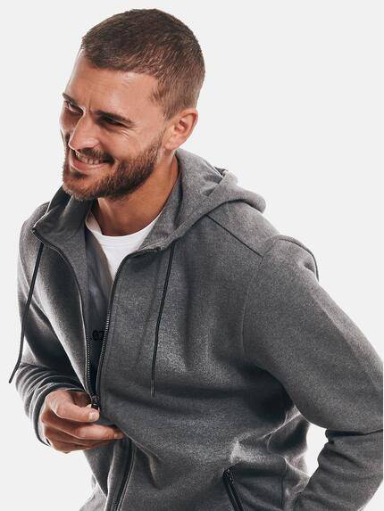 emilio adani Herren Sweatjacke Kapuze Grau 32459 emilio adani Herren Sweatjacke Kapuze Grau 32459