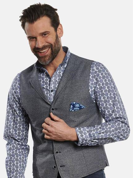 engbers Herren Sakko-Weste mit feiner Struktur Mittelblau 32602 engbers Herren Sakko-Weste mit feiner Struktur Mittelblau 32602