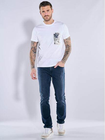 emilio adani Herren T-Shirt regular Weiß 38956 emilio adani Herren T-Shirt regular Weiß 38956