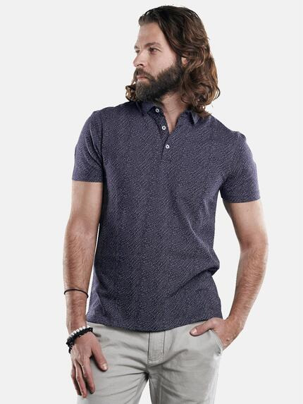 emilio adani Poloshirt mit Jacquard-Struktur Saphirblau