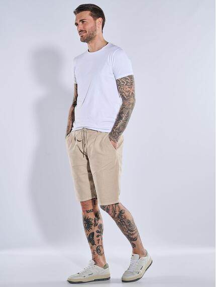 emilio adani Herren Chino-Bermuda mit Tunnelzug Beige 38938 emilio adani Herren Chino-Bermuda mit Tunnelzug Beige 38938