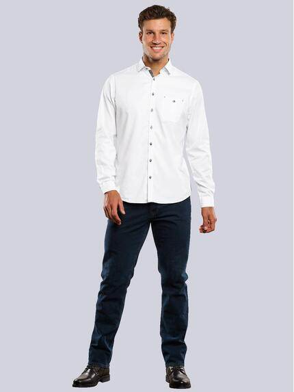 engbers Herren Langarm-Hemd mit Galonstreifen Reinweiss 33467 engbers Herren Langarm-Hemd mit Galonstreifen Reinweiss 33467