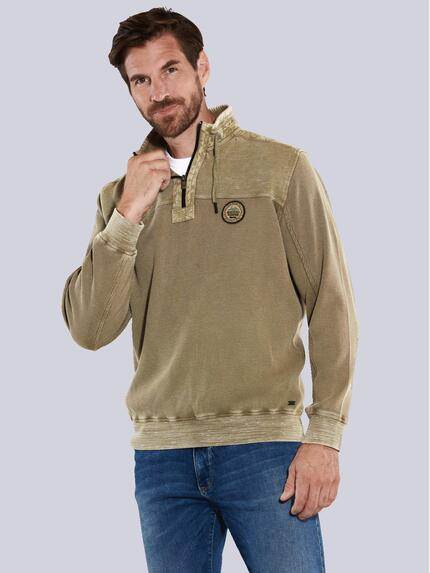 engbers Sweatshirt mit Stehbund Braun