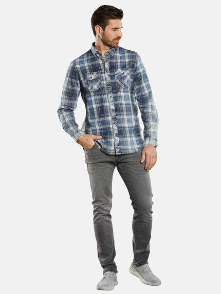 engbers Herren Langarm-Hemd kariert Blau 34352 engbers Herren Langarm-Hemd kariert Blau 34352