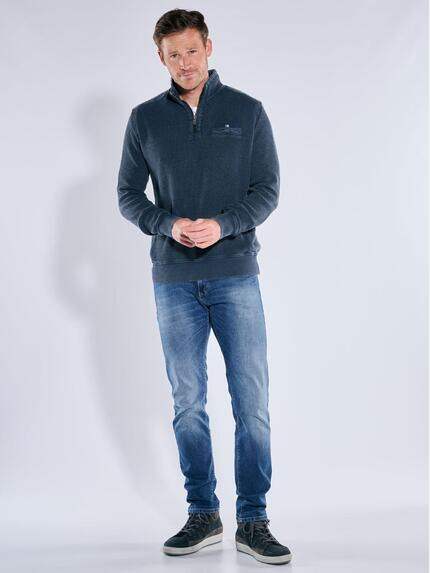 engbers Herren Sweatshirt strukturiert Saphirblau 39534