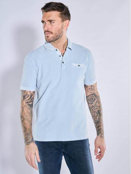 emilio adani Polo-Shirt strukturiert Hellblau