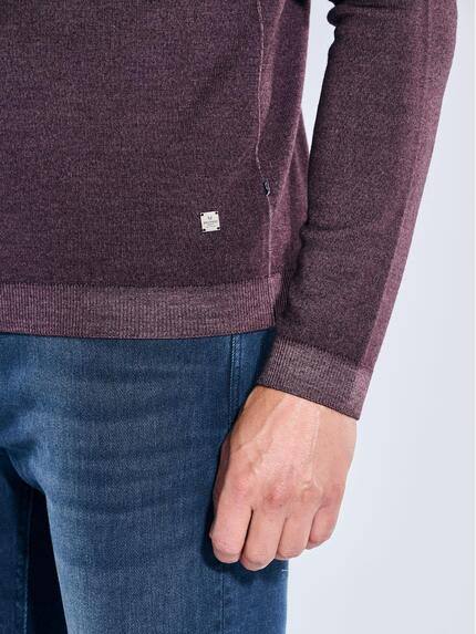 ENGBERS GERMANY Herren Pullover mit Merinowolle Bordeaux 39624