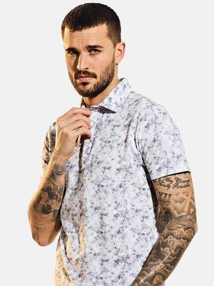 emilio adani Herren Poloshirt mit All-Over-Print Blau 31706 emilio adani Herren Poloshirt mit All-Over-Print Blau 31706