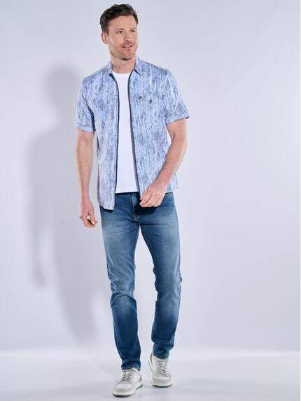 engbers Herren Kurzarm-Hemd gemustert Brilliantblau 39036 engbers Herren Kurzarm-Hemd gemustert Brilliantblau 39036