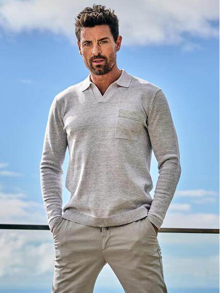 ENGBERS GERMANY Herren Pullover aus leichter und softer Baumwolle Silbergrau 38709 ENGBERS GERMANY Herren Pullover aus leichter und softer Baumwolle Silbergrau 38709