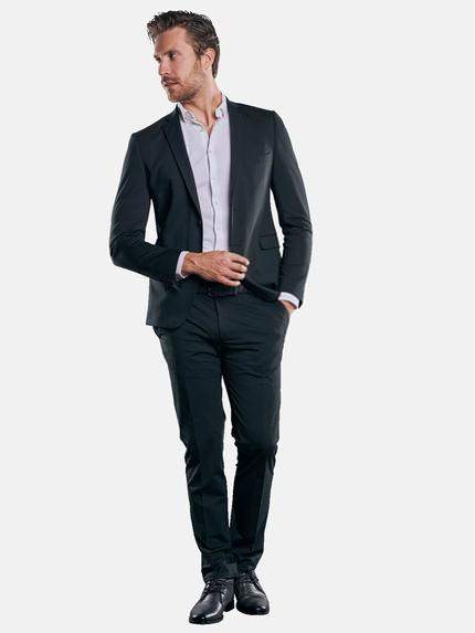 emilio adani Herren hochelastisches Sakko Schwarz 30123