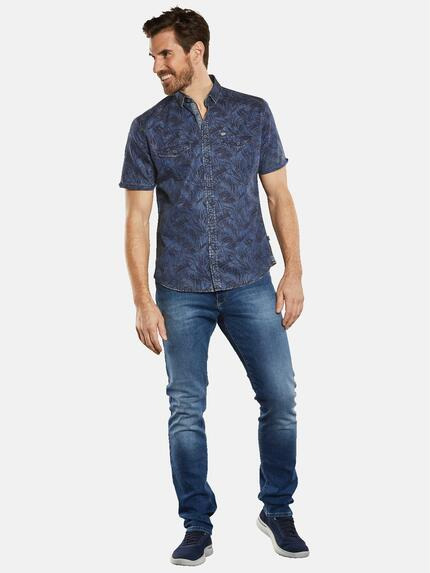 engbers Herren Kurzarm-Hemd gemustert Blau 34354 engbers Herren Kurzarm-Hemd gemustert Blau 34354