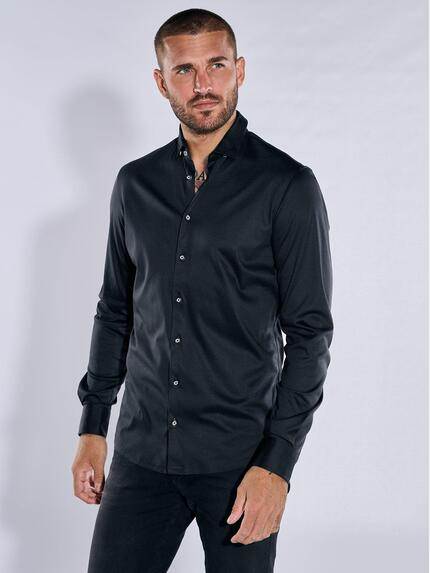 emilio adani Jersey-Hemd Langarm Schwarz