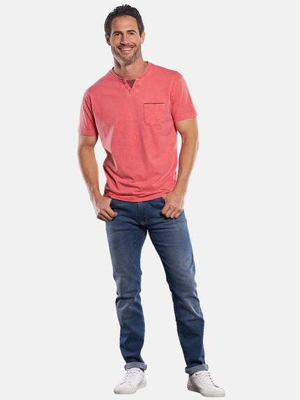 engbers Herren V-Neck T-Shirt Lachsrot 29805 engbers Herren V-Neck T-Shirt Lachsrot 29805