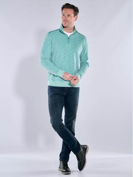 engbers Herren Sweatshirt Stehbund Tuerkis 39943