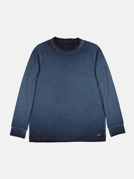 engbers Langarm-Shirt strukturiert Indigoblau