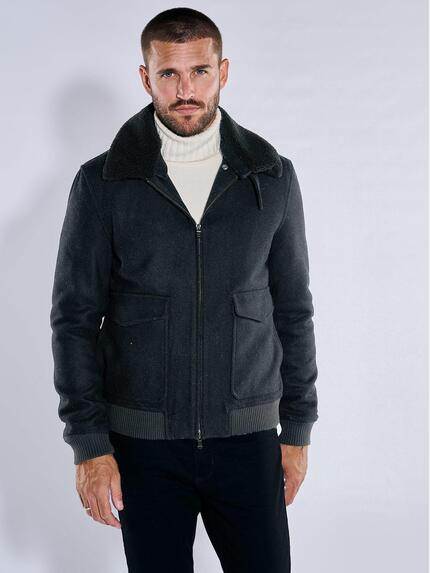 emilio adani Blouson-Jacke slim fit Schwarz