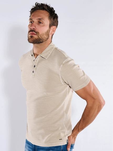 emilio adani Herren Polo-Shirt strukturiert Beige 36194 emilio adani Herren Polo-Shirt strukturiert Beige 36194