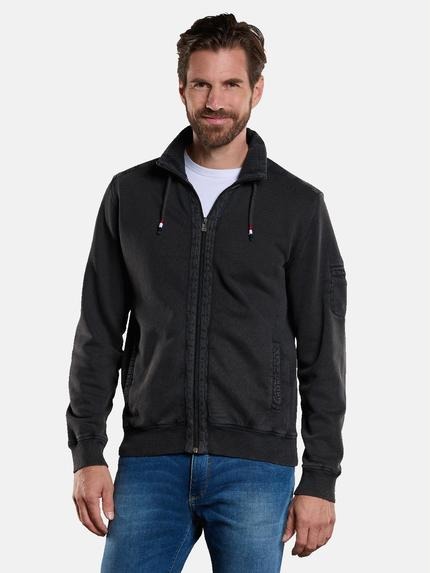 engbers Sweatjacke mit Stehkragen Anthrazit