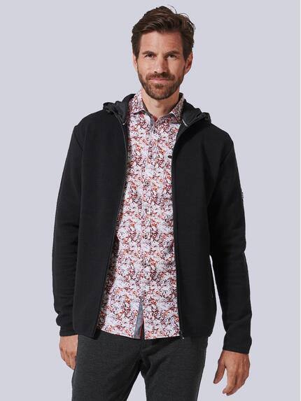 engbers Sweatjacke mit Kapuze Schwarz