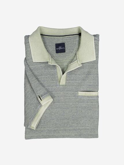 engbers Polo-Shirt strukturiert Gruen