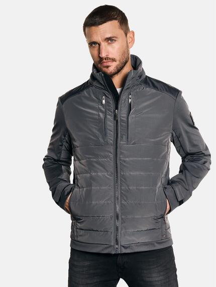 emilio adani Soft Shell Jacke mit Stehkragen Dunkelgrau