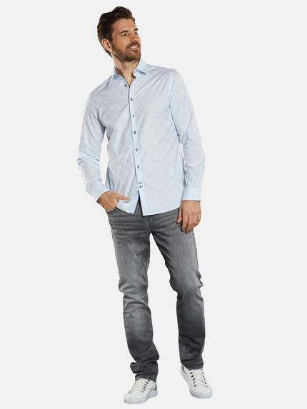 ENGBERS GERMANY Herren Langarm-Hemd strukturiert Hellblau 34685 ENGBERS GERMANY Herren Langarm-Hemd strukturiert Hellblau 34685