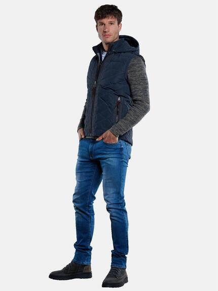 engbers Herren Steppweste mit Kapuze Saphirblau 33293 engbers Herren Steppweste mit Kapuze Saphirblau 33293