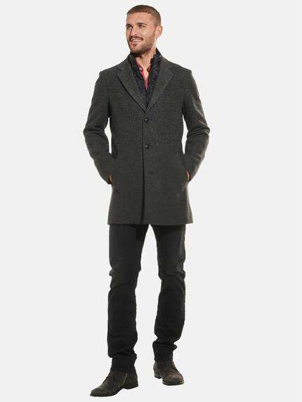 emilio adani Herren Mantel strukturiert Grau 32245 emilio adani Herren Mantel strukturiert Grau 32245