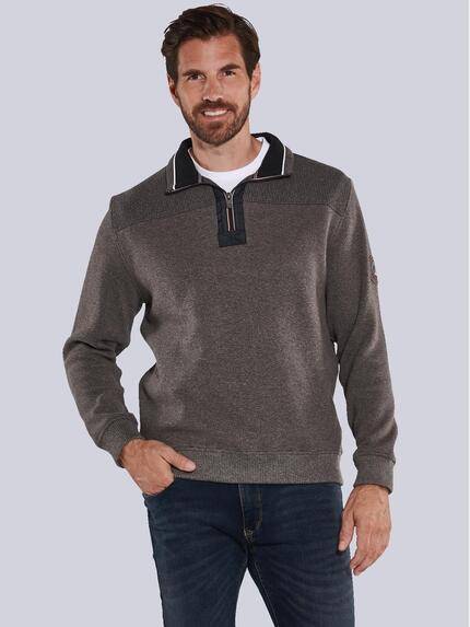 engbers Sweatshirt uni Dunkelbraun