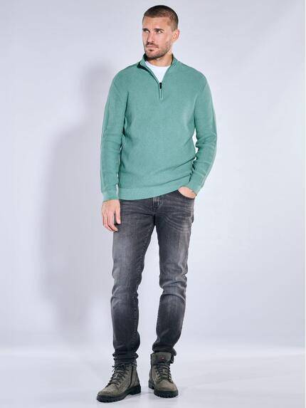 emilio adani Herren Pullover Polokragen Gruen 39974 emilio adani Herren Pullover Polokragen Gruen 39974