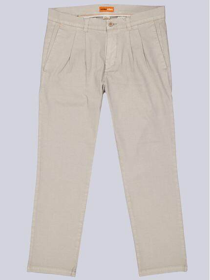 emilio adani Chino mit Bundfalten Braunbeige