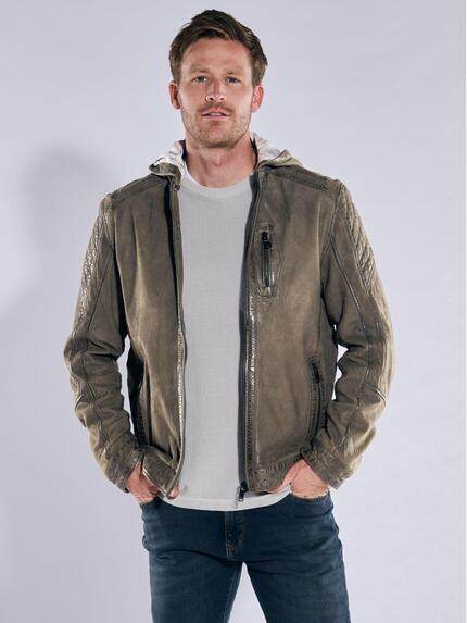 engbers Lederjacke regular Dunkelbraun