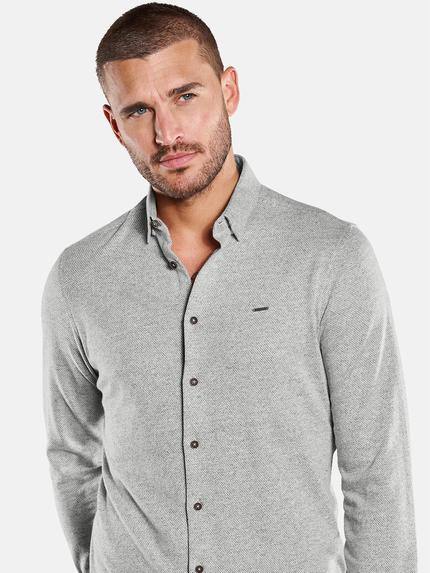 emilio adani Herren Langarm-Hemd strukturiert Grau 33843 emilio adani Herren Langarm-Hemd strukturiert Grau 33843