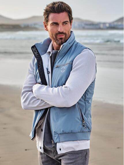 engbers Herren Wattierte Performance-Weste Mittelblau 40290