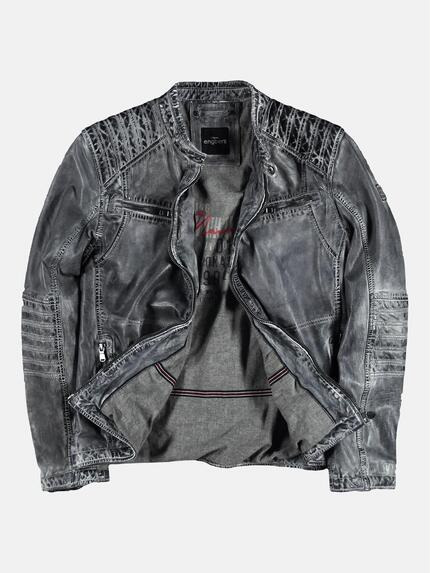 engbers Lederjacke Granitgrau