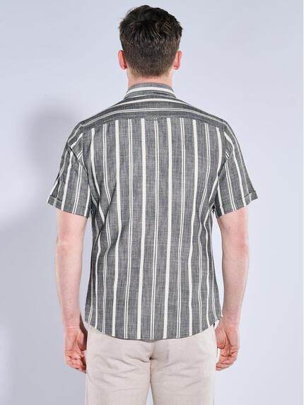 engbers Herren Kurzarm-Hemd gestreift Schwarz 38513 engbers Herren Kurzarm-Hemd gestreift Schwarz 38513