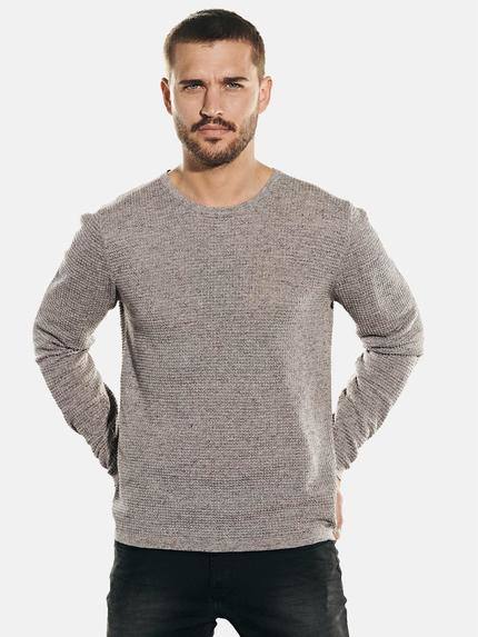 emilio adani Rundhals Pullover Hellbraun