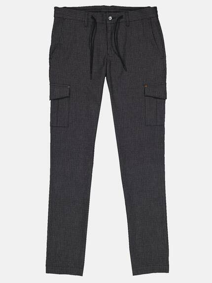 emilio adani Herren Cargo-Hose mit Tunnelzug Grau 33322 emilio adani Herren Cargo-Hose mit Tunnelzug Grau 33322