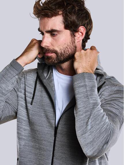 ENGBERS GERMANY Herren Cardigan mit Kapuze Silbergrau 33942 ENGBERS GERMANY Herren Cardigan mit Kapuze Silbergrau 33942