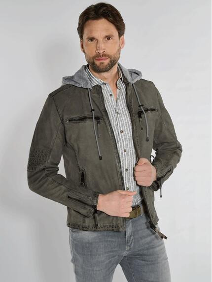 engbers Herren Lederjacke regular Grau 36180 engbers Herren Lederjacke regular Grau 36180
