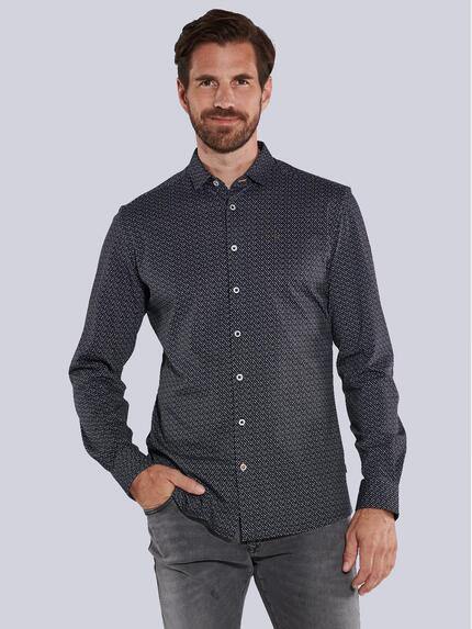 engbers Langarm-Hemd slim fit Schwarz