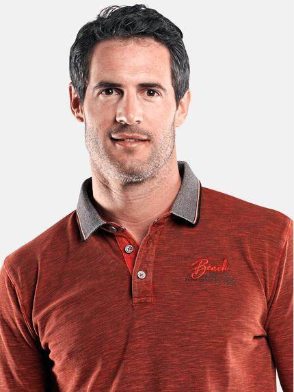 engbers Herren Poloshirt langarm Blutorange 29218 engbers Herren Poloshirt langarm Blutorange 29218