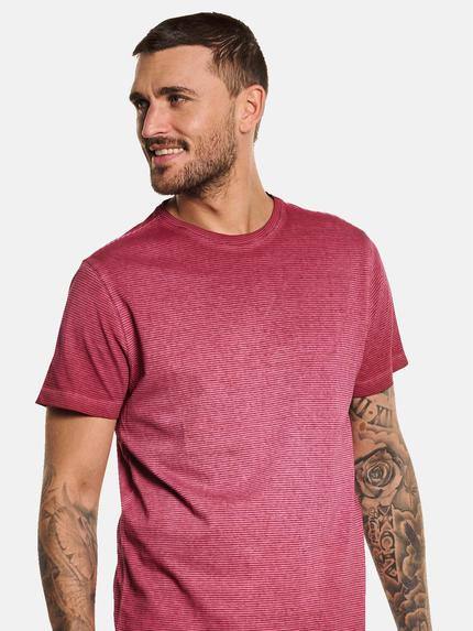 emilio adani Herren T-Shirt gestreift Violett 32763 emilio adani Herren T-Shirt gestreift Violett 32763